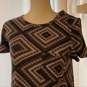 LuLaRoe Tribal Print Dress, Black & Gray